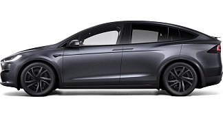Tesla Model X Long Range (рестайлинг 2025) темно-серого цвета 2025 года на 20 колёсах фото 2