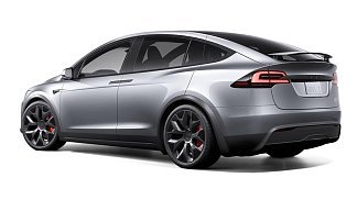 Tesla Model X Plaid (рестайлинг 2025) серебристого цвета 2025 года на 22 колёсах фото 3
