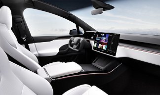 Tesla Model X Plaid голубого цвета 2025 года на 22 колёсах фото 5
