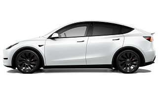Tesla Model Y Performance белого цвета 2025 года на 21 колёсах фото 2