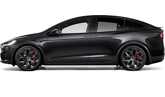 Tesla Model X Plaid (рестайлинг 2025) черного цвета 2025 года на 22 колёсах фото 2