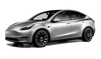 Tesla Model Y Performance серебристого цвета 2025 года фото 1