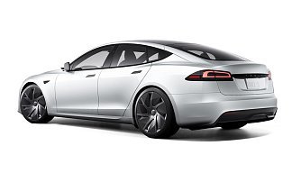 Tesla Model S Long Range (рестайлинг 2025) белого цвета 2025 года на 21 колёсах фото 3