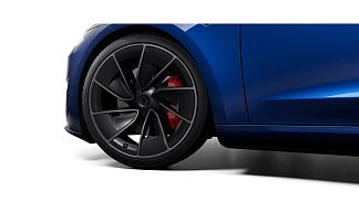 Tesla Model 3 Performance (рестайлинг) синего цвета 2025 года на 20 колёсах фото 4